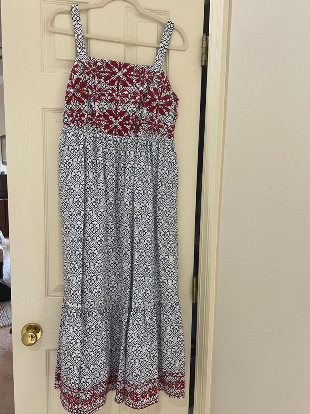 THML Patterned Maxi Dress - red, white, & blue